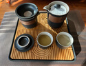 南山先生功夫茶具套装家用陶瓷简约日式便携旅行茶具包小型车载快客杯小套 九件套装+四方茶盘 实拍图