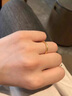 中国黄金古法素圈戒指男女款足金情侣对戒3D硬金三生三世指环生日礼物 【古法】16号 约1g 实拍图