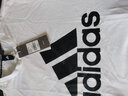 阿迪达斯 （adidas）官方舰店男装女装 2025夏季新款大logo运动服休闲透气跑步训练T恤 黑色/白标logo/店长力荐 XL 实拍图