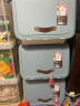 禧天龙 前开盖收纳箱  35升3个装 石青色 衣物玩具整理箱 零食食物储物箱 组合床头柜 实拍图