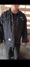 真维斯（Jeanswest）夹克男士2026春季牛仔夹克痞帅潮工装翻领外套男黑灰色4XL 实拍图