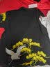 简拓 2022夏季新品薄款中国风刺绣仙鹤纯棉短袖T恤 学生情侣装体恤男大码半袖衫 2011黑色 2XL码(160-175斤) 实拍图