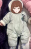 迪士尼（Disney）2025年新生婴儿冬款衣服加绒夹棉宝宝连体衣外出加厚棉衣爬服冬季 BB-印花熊  绿色 冬装 73cm 73码(11-16斤左右) 实拍图
