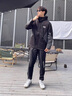 啄木鸟大码羽绒服男冬季新款白鸭绒外套短款男士羽绒服大衣保暖防寒派克 2166米白色 XL 实拍图