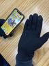 回力（Warrior）手套冬天女男士骑行手套加绒保暖手套防寒防风户外骑开车棉手套 黑色 均码 实拍图