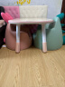 曼龙花生桌儿童学习桌写字桌宝宝绘画游戏桌可升降调节桌子 贝壳粉（Puls）+悠悠兔（常规） 实拍图
