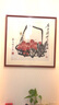 紫腾随轩齐白石装饰画新中式客厅背景墙面挂画卧室饭厅餐厅水墨虾壁画 荔枝A款 70*70cm红木色实木框 实拍图