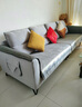 木儿家居 沙发垫坐垫防滑套罩三人沙发垫子四季通用沙发罩巾 yz海浪-灰色(灯芯绒) 一片90cm宽*160cm长 实拍图