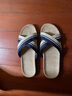 回力家居亚麻拖鞋男女款休闲吸汗干爽舒适耐磨地板拖HL2187蓝40-41 实拍图