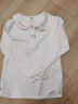 多妙屋女童长袖T恤秋装2025新款儿童纯棉打底衫春秋大童洋气娃娃领上衣 棒棒糖款白色 81691 140 cm 实拍图