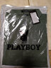 花花公子（PLAYBOY）衬衫男夏季衬衣男士外套休闲七分袖男装短袖宽松衬衫 军绿 2XL  实拍图