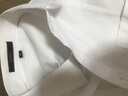 罗蒙（ROMON）翻领长袖衬衫男商务职业正装中青年纯色工装休闲蓝色衬衣男士上衣 白色+蓝色 41 实拍图