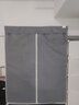 爱美穗简易衣柜家用卧室布衣柜出租房用结实耐用组装简约现代全钢架衣橱 长1.3米 蓝灰(每个衣柜都送 PP垫 2门 x 组装 实拍图
