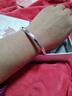 老银匠光面闭口细雪花银手镯素圈女银s999足银银手镯实心年轻款送女朋友 56圈口 999足银40g可刻字/含证书 实拍图