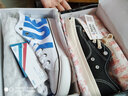 飞跃（Feiyue）官方高帮帆布鞋男士鞋子冬季潮流字母印花休闲运动鞋男女情侣款 白/蓝 38偏大一码选小一码 实拍图