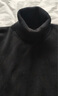 啄木鸟（TUCANO）圆领毛衣男士时尚简约针织衫加绒保暖百搭男装上衣打底衫 黑色2XL 实拍图