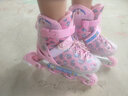 小状元 溜冰鞋儿童轮滑鞋初学者旱冰鞋滑冰鞋专业滑轮鞋生日礼物 防摔套装【粉|专业头盔护具】 S (适合平时鞋码26-31) 实拍图