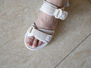 回力凉鞋女夏季新款厚底鞋子学生平底魔术贴软底沙滩运动女鞋 米色 35 实拍图