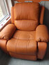 太空舱头等太空舱沙发懒人单椅多功能电动按摩牛皮影院客厅简约摇摇椅 赤霞橙-头层牛皮 一人位 电动坐躺+可摇可转 实拍图