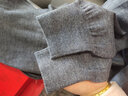 彩羊恒源祥集团羊毛羊绒内衣套装常规秋衣秋裤情侣款羊毛内衣保暖修身 深灰-男款 180 实拍图