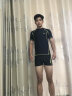 李宁（LI-NING）泳衣男上衣冲浪服舒适速干潜水专业训练游泳装备433 黑金 L  实拍图