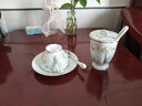 青麦 欧式陶瓷带碟咖啡杯咖啡壶套装家用陶瓷红茶杯泡茶壶英式花茶壶下午茶茶具精美套装配勺女士礼品 金箔杯+碟勺 实拍图
