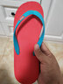 hippobloo河马泰国进口乳胶人字拖男女舒适防滑橡胶凉拖鞋海边沙滩ins潮拖 兰红兰 44 (泰12)【正码正拍】 实拍图
