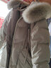雪中飞秋冬新款百搭狐狸毛领廓形保暖鸭绒女士羽绒服长款连帽时尚大气 自然绿 XS 155/80A 实拍图