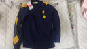 北极绒儿童毛衣男童打底衫2025秋冬新款中大童拉链针织衫加绒加厚内搭潮 藏青色（加绒） 150 （建议身高140cm左右） 实拍图