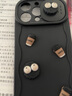 韵宁 小众立体适用苹果14pro手机壳新款iphone13pro硅胶推拉窗镜头12pro情侣全包防摔 波浪推窗黑底【立体黑煤球咖啡套餐】 iPhone14ProMax 实拍图