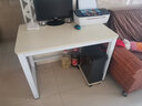 福红龙【现货秒发】电脑桌台式家用现代简约写字桌办公学习简易书桌 白枫色+白架 长100*宽60*高73 实拍图