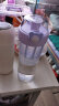 杯具熊（BEDDYBEAR） 夏季摇摇杯大容量健身运动水杯女蛋白粉奶昔杯男塑料便携 紫色 580ml 实拍图