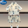 迪士尼（Disney）男童夏装套装2024新款儿童短袖衬衫潮男宝宝童装夏天痞帅男孩衣服 （上衣+裤子）套装 130码（身高120-130cm） 晒单实拍图