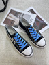 九寸阳光帆布鞋男板鞋男春秋新款低帮学生板鞋百搭运动鞋休闲板鞋小白鞋 帆布鞋ZJ-A31黑蓝色 41 实拍图