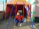 嘻优米儿童秋千吊椅 室内户外儿童健身玩具 吊篮防空翻大空间 秋千架+座椅+篮框+篮球 实拍图