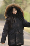 雅鹿羽绒服男女同款新款貉子毛领情侣装加厚保暖派克服保暖防寒外套NR 黑色-男 S /165 实拍图
