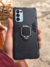 罗科 适用oppo reno5手机壳全包reno5pro/pro+硅胶男款5k磁吸指环磨砂防摔保护套 Reno5 Pro 指环铠甲壳【炫酷黑】+水凝膜 实拍图