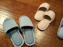 merdor拖鞋 可爱亲子儿童拖鞋 夏季室内情侣防滑软底家居拖鞋 春秋四季地板拖鞋男女士 蓝色-棉布底 L(40-41) 实拍图
