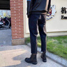回力马丁靴男款夏季2025新款爆款高帮工装靴子男士英伦风黑色皮靴 黑色 41 实拍图