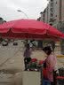 柯笙（kesheng）户外遮阳伞大号摆摊伞地摊伞沙滩伞太阳伞防雨防晒雨棚广告庭院伞 双层伞布3.4米蓝三层架/银胶加厚 实拍图
