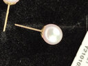 meluxe美奈 18k金Akoya天然海水珍珠耳钉小灯泡耳饰 生日礼物实用 【18K金】 4-4.5mm微微瑕 实拍图