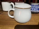 三勤堂茶水分离马克杯过滤泡茶杯景德镇茶具个人女办公室带盖青瓷陶瓷杯 影青色 实拍图