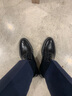 GENAI隐形增高8厘米商务正装皮鞋男士真皮透气英伦新郎结婚礼休闲皮鞋 黑色_真牛皮 时尚 四季款 44 (270mm) 实拍图