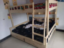 金柏栎儿童床 高低床上下床实木高架床多功能床可拆分体床双层床双人床 上140下160长200带抽屉书架 实拍图