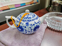 盛天下 景德镇陶瓷青花瓷小茶壶釉中彩过滤泡茶单壶小号功夫茶具手抓壶 缠枝莲-320ML 实拍图