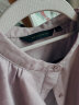 ROEYSHOUSE罗衣气质荷叶边设计感衬衫夏装新款修身衬衣天丝上衣08685 粉紫色 L 晒单实拍图