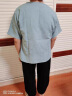 俞兆林（YUZHAOLIN）中老年人衣服奶奶装夏短袖套装棉麻女大码女装老太太夏装妈妈装 蓝色(套装) XL建议(85-100斤) 晒单实拍图