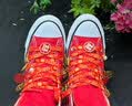 匡威（Converse）All Star夏季经典帆布男女高帮休闲运动鞋黑色1Z588 101013/红色 36.5 实拍图