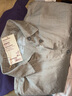 无印良品 MUJI 女式 亚麻 水洗宽版衬衫长袖休闲百搭衬衫衬衣BCJ22C2S 浅灰棕色 M-L 实拍图