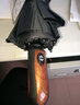 泽时雨12骨超大全自动雨伞三折商务伞双人三人大号126CM晴雨两用礼品伞 十二骨超大126CM-特厚布黑色 实拍图